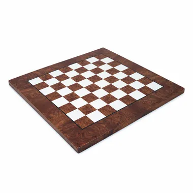 Echiquier en Bois d'Orme et de Bruyère Mat