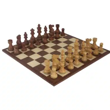Ensemble Classic VII Echiquier et Jeu d'Echecs en Bois de Rose Doré