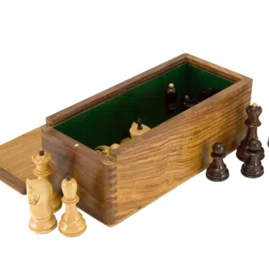Coffret de Rangement en Bois de Rose Doré pour Jeu d'Echecs en Bois  (Hauteur de Roi = 7 à 10 cm) – Image 3