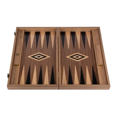 Backgammon en Bois de Noyer avec Supports Latéraux