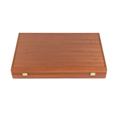 Backgammon en Bois d'Acajou avec Supports Latéraux