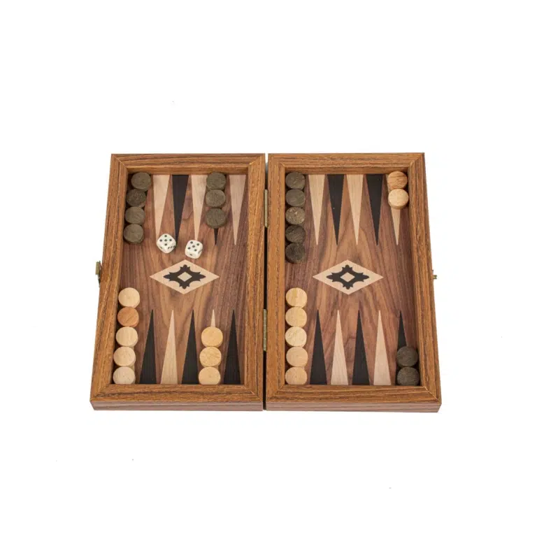 Backgammon Bois stratifié Noyer