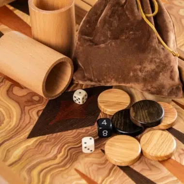 Backgammon en Bois d'Olivier