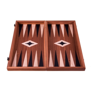 Backgammon en Bois d'Acajou et Flèches Noires