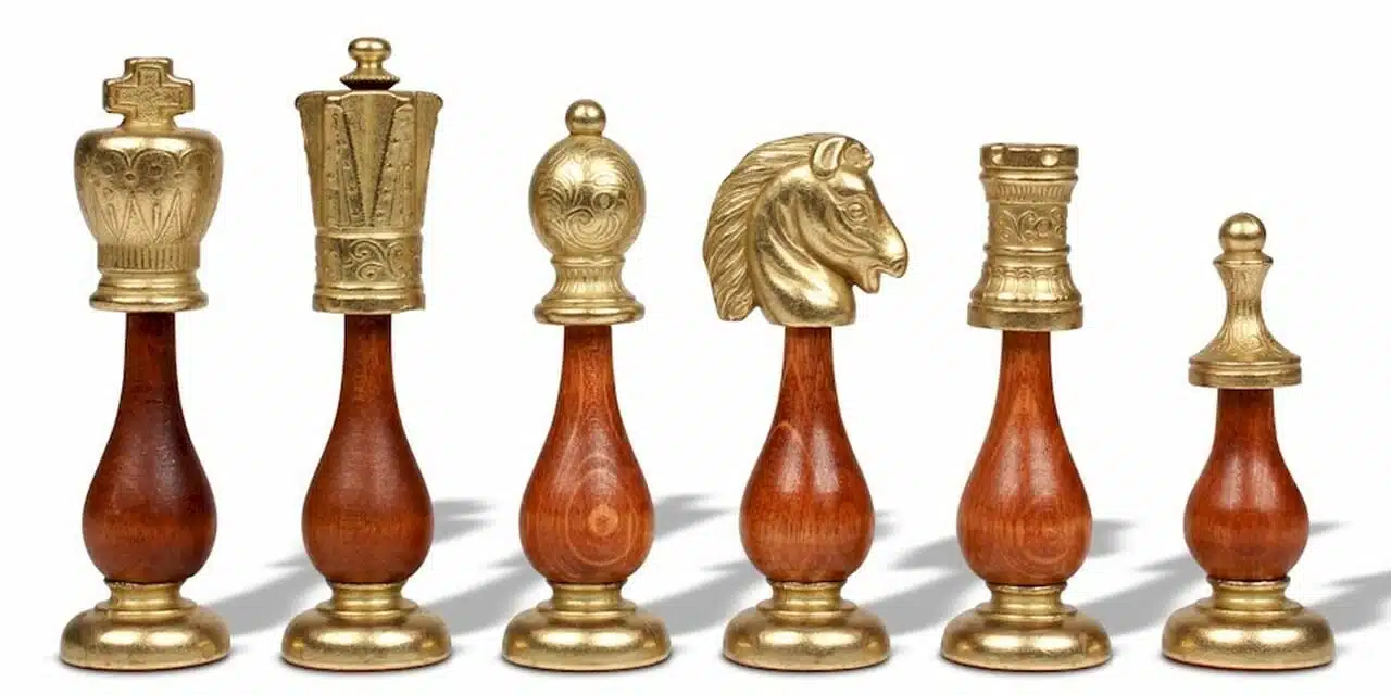 Ensemble Arabic Style VIII Echiquier Rangement et Pièces Echecs Staunton Bois et Métal – Image 8
