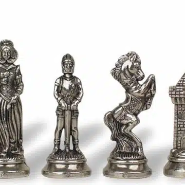 Ensemble Mary Stuart VII Echiquier avec Rangement et Jeu d'Echecs en Métal – Image 6