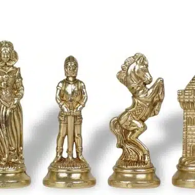 Ensemble Mary Stuart VII Echiquier avec Rangement et Jeu d'Echecs en Métal – Image 5