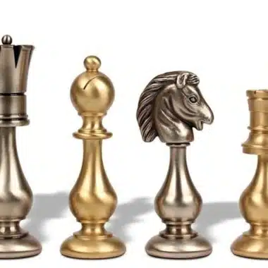 Jeu d'Echecs Large Oriental en Laiton Massif
