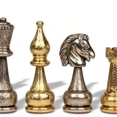Jeu d'Echecs en Métal Flowered