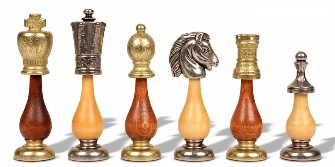 Jeu d'Echecs Arabic Style en Métal et Bois