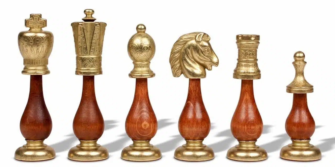 Jeu d'Echecs Arabic Style en Métal et Bois – Image 2