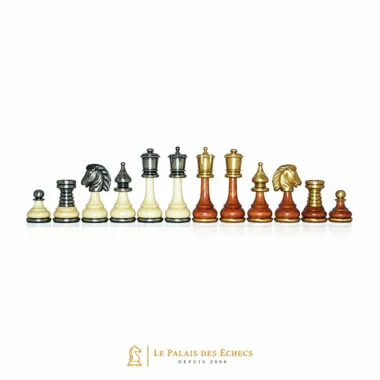 Jeu d'Echecs "Large Persian" en Bois et Laiton Massif
