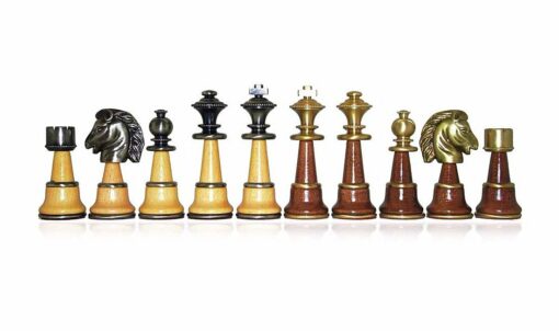 Jeu d'Echecs en Bois et Laiton Massif "Staunton XL"