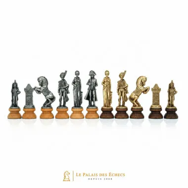 Jeu d'Echecs "Napoléon" en Bois et en Métal