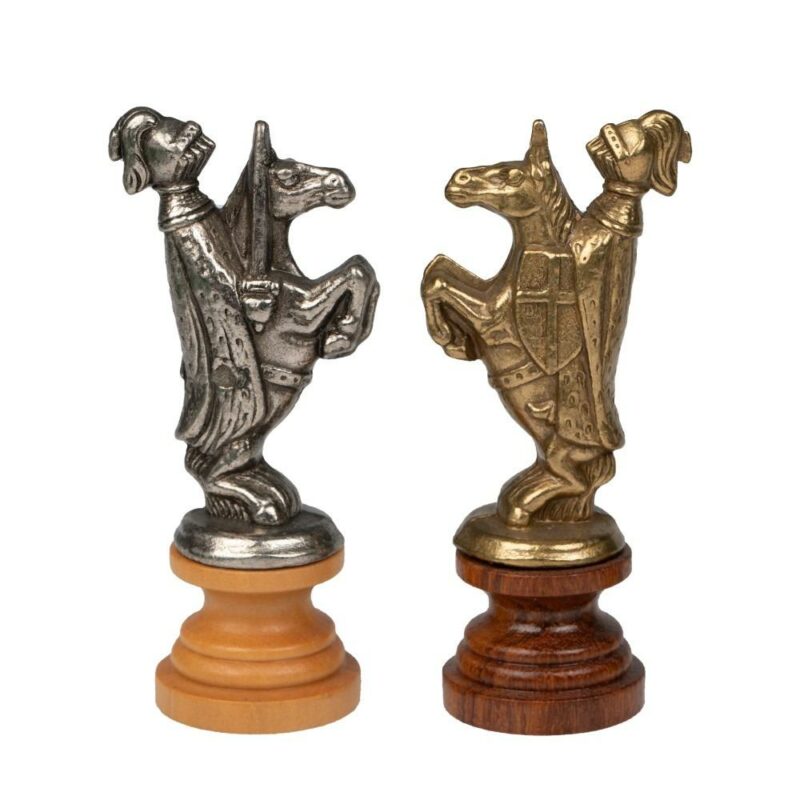 Jeu d’Échecs Classique en Bois et Albâtre de Toscane avec Tiroir