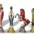 Jeu d'Echecs en Métal Peint à la Main Renaissance