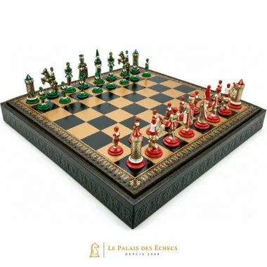 Ensemble Camelot Roi Arthur IX complet avec échiquier en similicuir et coffret