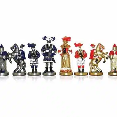 Jeu d'Echecs en Métal Peint à la Main "Lanzichenecchi Mercenaires"