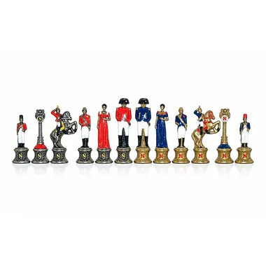 Jeu d'Echecs en Métal Peint à la Main "Napoléon"