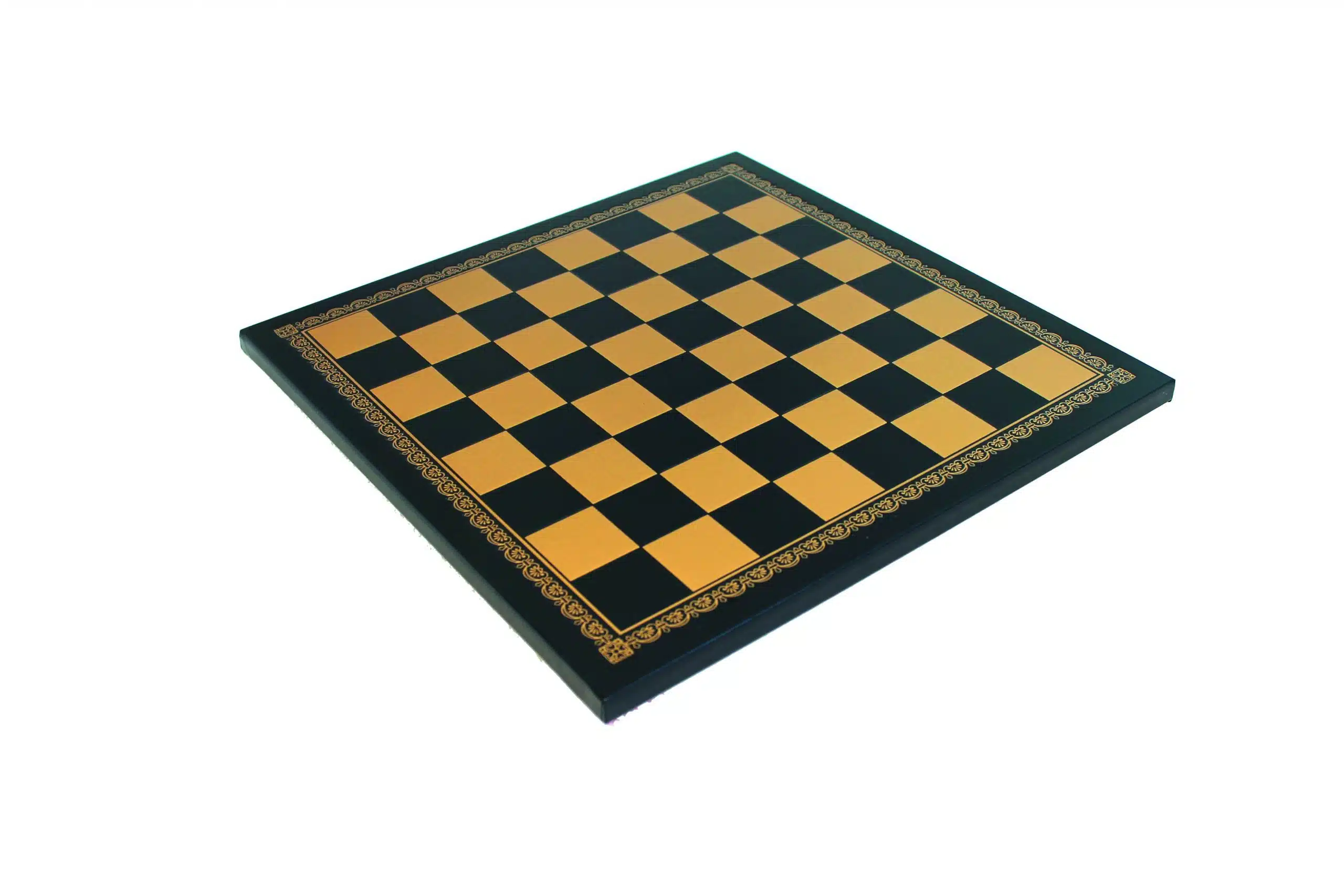 Ensemble Mort-Vivant Echiquier en Similicuir Noir et Jeu d'Echecs en Résine Peint à la Main – Image 18