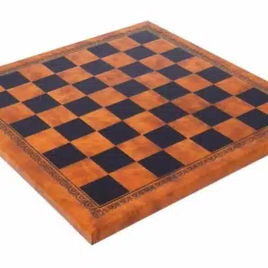 Jeu d'Echecs Contemporain en Bois d'Acacia & Échiquier en Similicuir Marron – Image 5