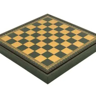 Echiquier en Similicuir Vert avec Compartiment de Rangement