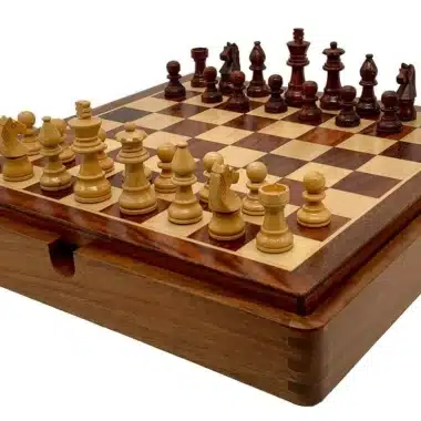 Alternative view of Ensemble Magnétique de Voyage avec Compartiment Rangement en Bois
