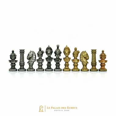 Jeu d'Echecs en Métal "Bustes Romains"