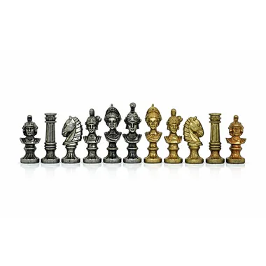 Jeu d'Echecs en Métal "Bustes Romains"