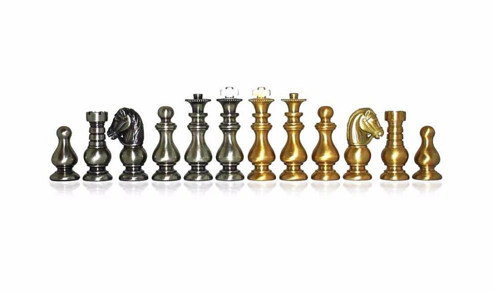 Jeu d'Echecs en Laiton "Français"