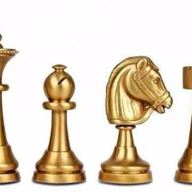 Jeu d'Echecs en Laiton Massif "Staunton"