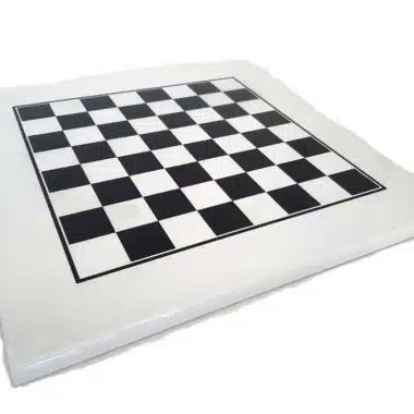 Grand Echiquier en Bois Laqué Blanc