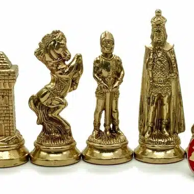 Ensemble Mary Stuart VII Echiquier avec Rangement et Jeu d'Echecs en Métal – Image 7