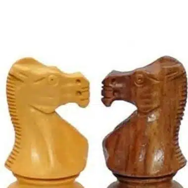 Ensemble Classic XIII Echiquier en Bois d'Erable et de Noyer avec Rangement et Jeu d'Echecs en Bois de Rose Doré – Image 4