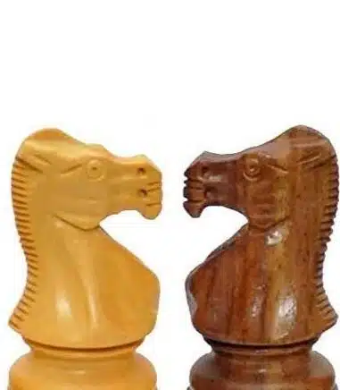 Ensemble Classic XVII Echiquier en Bois d'Orme et de Bruyère et Pièces d'Echecs en Bois de Rose Doreé – Image 5
