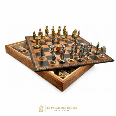 Echiquier Grand Napoléon II ouvert montrant le coffret de rangement intégré