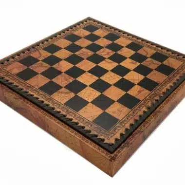 Ensemble Mignon Flower VI Echiquier avec Rangement et Jeu d'Echecs Métal Plaqué Or et Argent – Image 15
