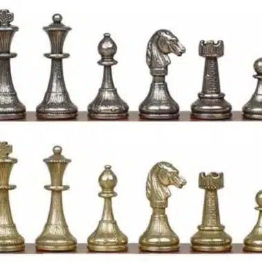 Ensemble Mignon Flower X Echiquier en Bois et Jeu d'Echecs en Métal – Image 12