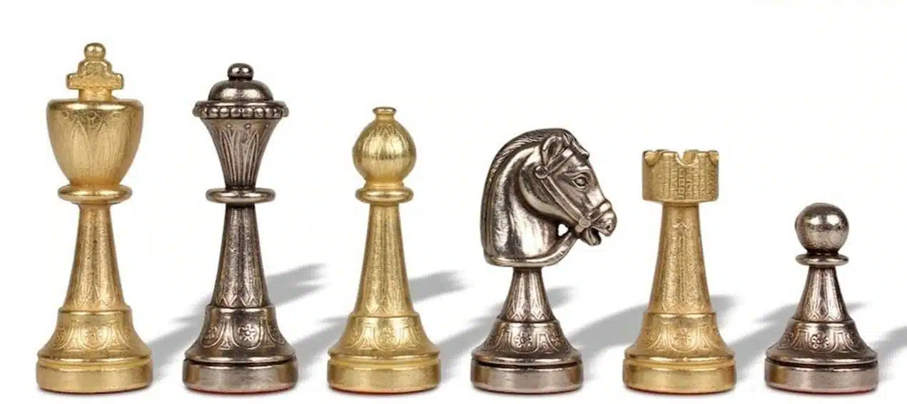 Pieces Echecs Staunton Noir et Blanc et Echiquier sur Pied avec Tiroir de Rangement en Bois – Image 4