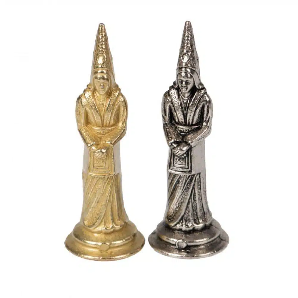 Ensemble Camelot Roi Arthur XII Echiquier avec Rangement et Jeu d'Echecs en Métal – Image 9