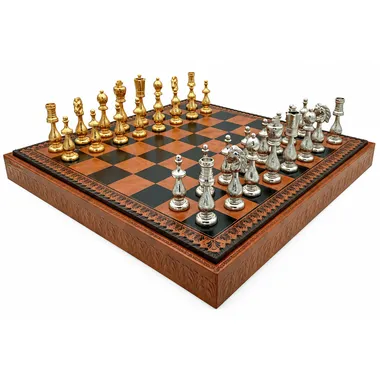Ensemble Arabic Style IV vu de face avec échiquier en similicuir et coffret