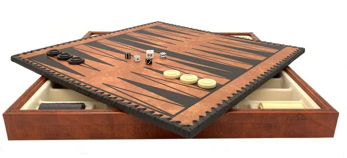 Ensemble Oriental Echiquier en Similcuir avec Rangement et Pièces d'Echecs en Métal Filigrane – Image 20