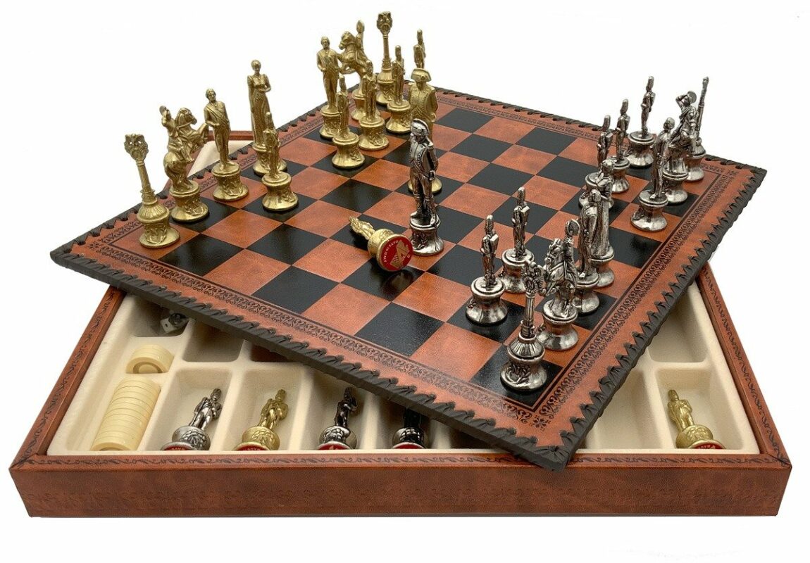 Pièces d'échecs en porcelaine Napoléon | Peintes à la main | Noblie