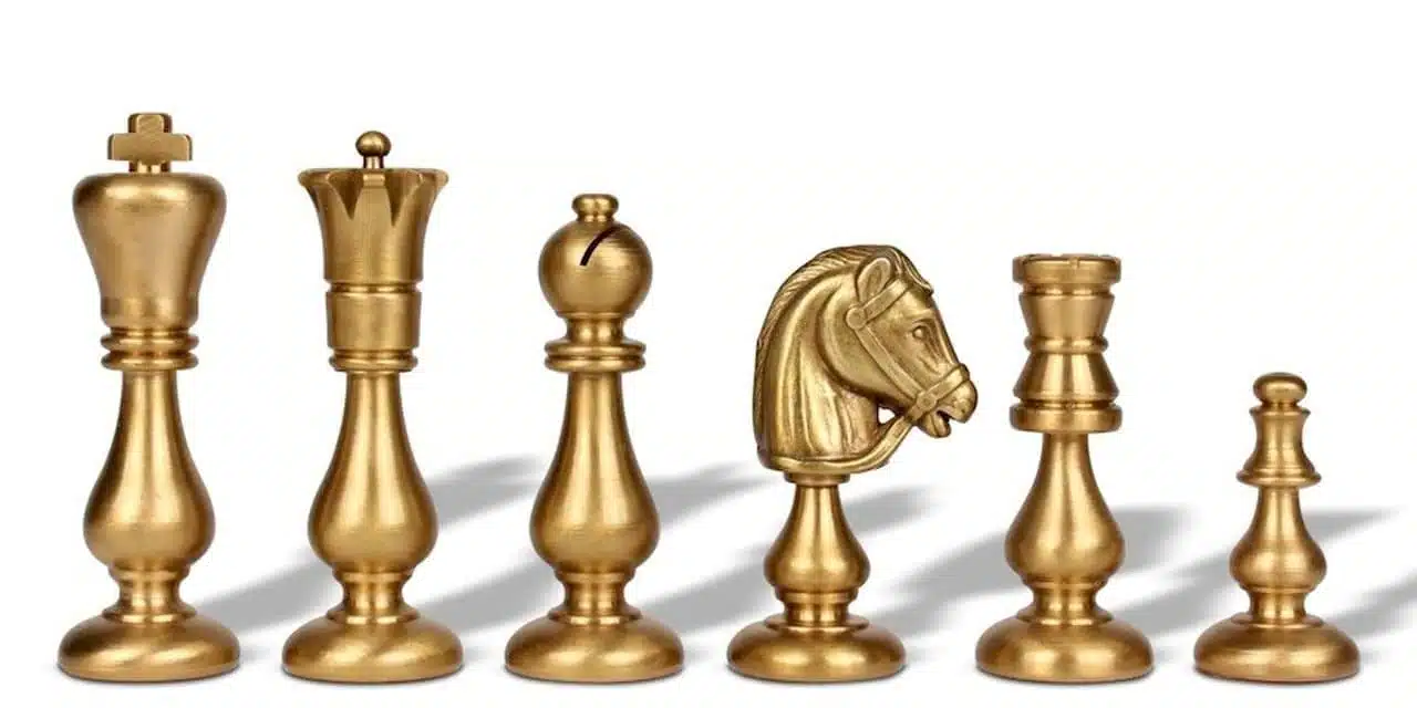Jeu d'Echecs "Oriental" en Laiton Massif – Image 2