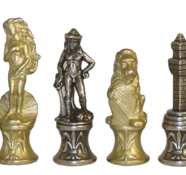 Jeu d'Echecs en Métal Florentine