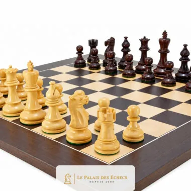 Ensemble Atlantic II en position de jeu sur l'échiquier en wenge