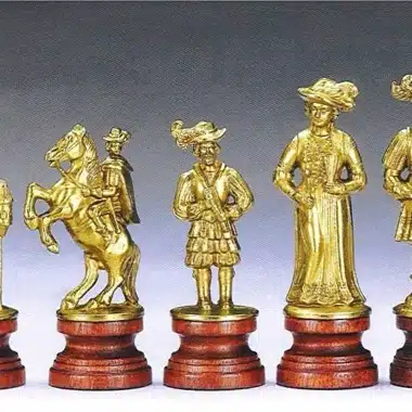 Jeu d'Echecs "Lanzichenecchi" en Bois et Métal