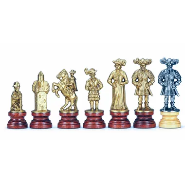 Jeu d'Echecs "Lanzichenecchi" en Bois et Métal
