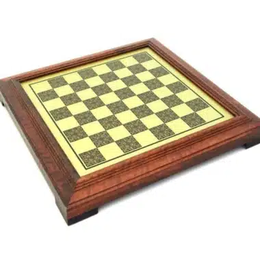 Echiquier sur Pied en Bois Massif Effet Laiton