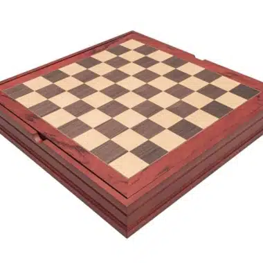 Echiquier en Bois de Noyer et Erable avec Compartiment de Rangement